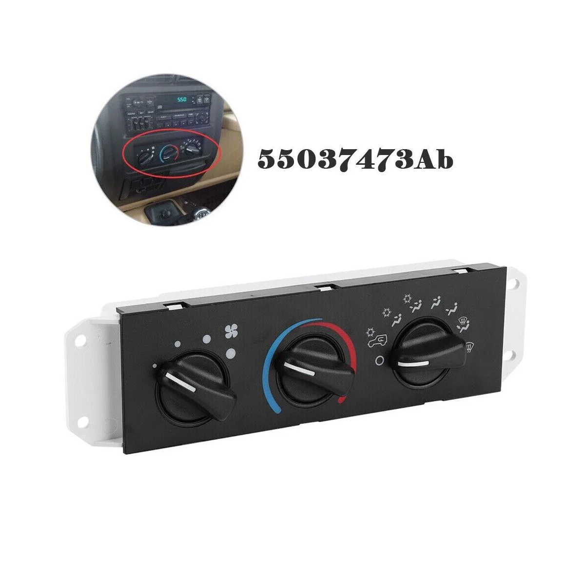 Carro de Calor do Aquecedor Ventilador Clima Interruptor de Controle com CA para Wrangler 1999-2004 55037473AB
