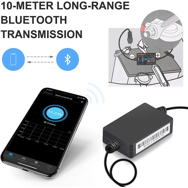 Bluetooth BM2 12V da Bateria do Monitor de Bateria de Carro do Teste do Analisador de Bateria da Ferramenta de Diagnóstico Para Android IOS Telefone