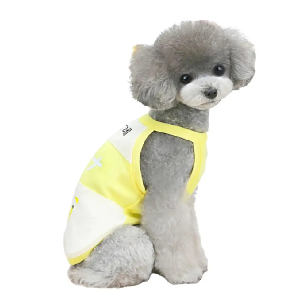 Animal de estimação Roupas Letras de Impressão de Morango Banana Fruta de Algodão Respirável Cão de filhote de Cachorro Veste T-shirt para o Verão
