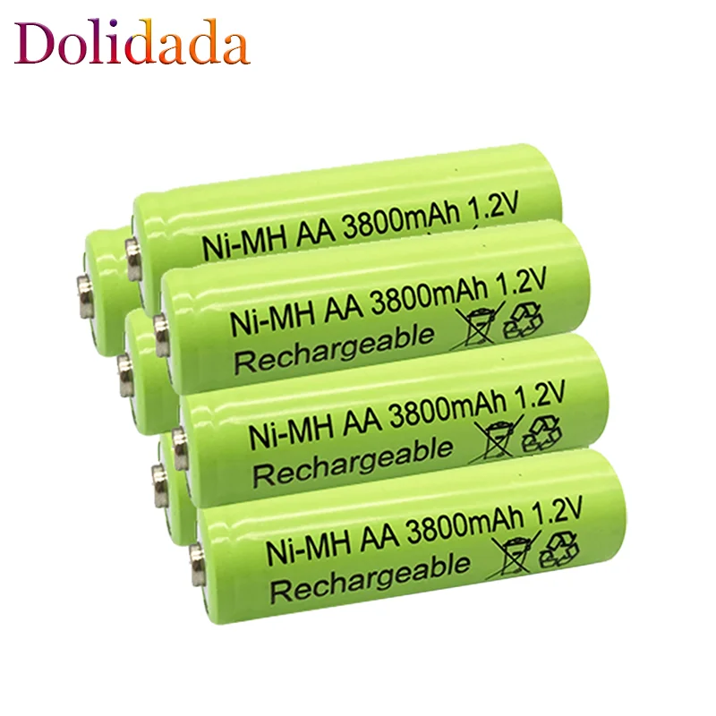 AA Bateria 100% Original 1,2 V, Bateria AA 3800 MAH Ni MH, Pode Ser Usado para DIODO emissor de luz, MP3 Lâmpada, um Microfone de Brinquedo Ca