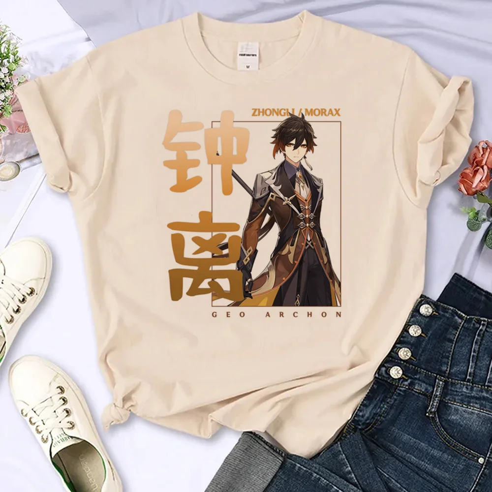 Genshin Impacto tshirt mulheres de verão gráfico t-shirts menina designer Japonês de mangá roupas