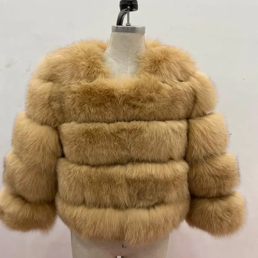 Mulheres Casaco de Pele Natural em Peles Casaco De Pele Natural Casaco de Inverno Mulheres Reais Fox Fur Casaco Feminino 2020 Novas Chegada