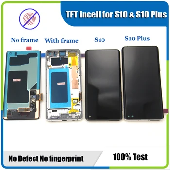 100% Testado TFT Display Para Samsung Galaxy S10 Completa LCD S10 Plus SM-G9750 G975F Apresentar Digitador da Tela de Toque de Peças de Reparo