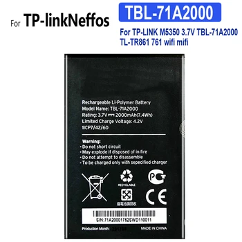 2000mAh TBL-71A2000 Para TP-Link TL-TR861 2000L TL-TR761 M5250 M5350 M7000 M7200 M7300 4G LTE, WIFI do Modem / Router da Bateria