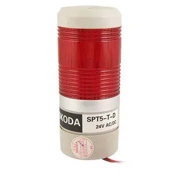 AC/DC24V LED Vermelho Industrial Torre de Sinal de Luz de Segurança de Alarme da Pilha, Lâmpada Bulbo