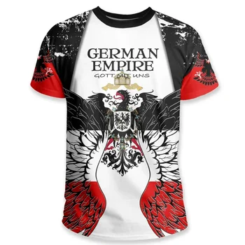 Alemanha Deutschland alemão Bandeira Crista da Águia T-Shirt dos Homens de Tripulação T-Shirt da Moda Feminina T-Shirt Camiseta Personalizada Branca Jersey