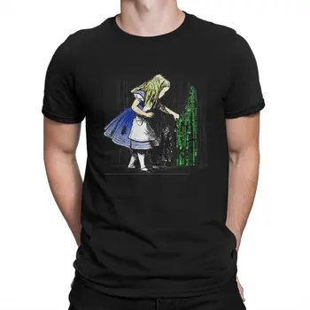 Alice Exclusiva Camiseta Da Matriz De Lazer, T-Shirt Quente Da Venda De Material Para Homens Mulheres
