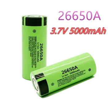 Alta qualidade Original 26650 bateria de 5000mAh 3,7 V 50A de iões de lítio recarregável para 26650A lanterna LED+carregador
