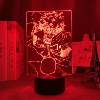 Anime 3d Lâmpada Meu Herói Academia Dhabi para o Quarto Decorativos Nightlight Presente de Aniversário Mangá da Noite do Diodo emissor de Luz de Cabeceira