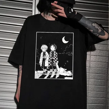 Anime Demon Slayer T-Shirt Kimetsu Não Yaiba Roupas Tops, Camisetas Camiseta Camiseta