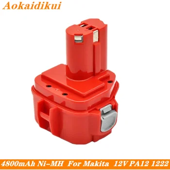 Aokaidikui Para Makita PA12 Ni-MH Bateria de Substituição 12V 4800mAh Ferramentas de Poder Bateria 1220 1222 1235 1233S 6271D
