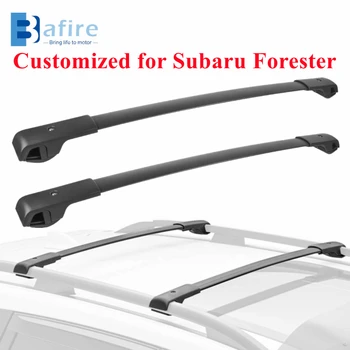 BAFIRE Impermeável Rack de Teto travessa Ferroviário Compatível Para Subaru Forester/Crosstrek/Impreza Com Levantadas Trilhos Laterais 2014-2019