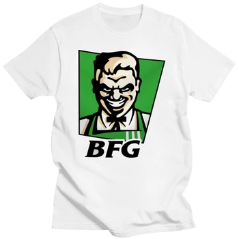 Bfg Retro Doomguy Frango Frito Engraçado Logotipo T-Shirt Preto S-6Xl