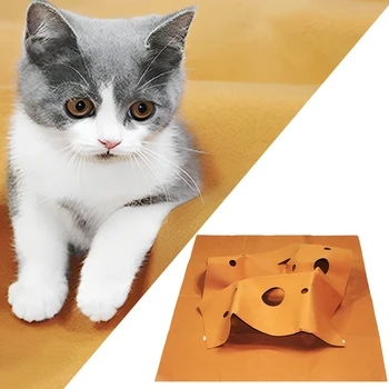 Brinquedos Do Gato Gatinho Semi Fechado Do Túnel Pad Dobrável Gato Túnel Almofadas De Brinquedos Do Animal De Estimação Gatinho Escalada Quadro De Acessórios Para Animais