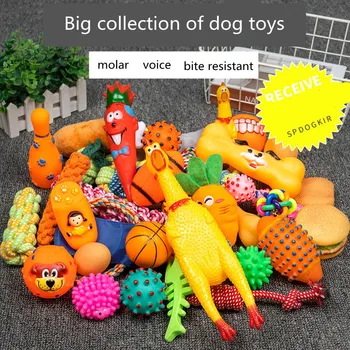 Brinquedos para cão de Estimação Bola Osso de Corda Squeaky Brinquedos do Plush, Kit filhote de Cachorro Interativo Molar de Mascar de Brinquedo para os Pequenos Cães de Grande porte Pug Suprimentos