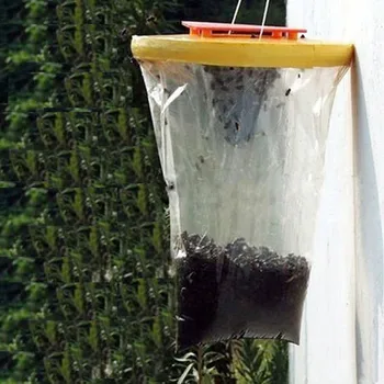 Descartáveis Exterior Fly Trap Não-tóxico Voar Atrair Saco de Jardim de Suspensão Fly Catcher Interceptação de Pragas de Inseto Assassino Erro Wasp Voa de Controle