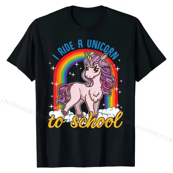 Eu Montar Um Unicórnio Para A Escola De Professores Do Unicórnios T-Shirt Tops Camisa Prevalente Engraçado Algodão Homens, Camisetas Engraçadas