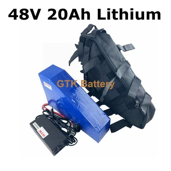GTK 48V 20AH de iões de Lítio de 1000W 1500W Bicicleta Elétrica ebike Triângulo Bateria +3A carregador+saco impermeável