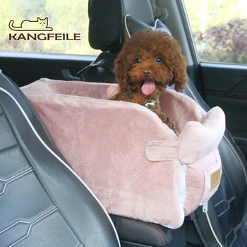 KANGFEILE Cão de Acessórios cadeira de Carro Transportadora para gatos Cães Camas de Viagem do animal de Estimação Carregando Assento de Segurança do Carro de Casa para os Cães de Pelúcia D2429