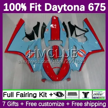 Kit de carenagem Para Triumph Daytona 675 R 675R CC 09 10 11 12 86No.20 Daytona675 2009 2010 2011 2012 Injeção De Carroçaria Ciano Vermelho