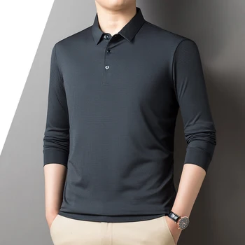 LUKER CMSS masculina de Manga Longa Sólido Elástico Camisa Formal do Escritório de Negócios/Trabalho de Desgaste Padrão-ajuste Social Sólida Camisas de Vestido