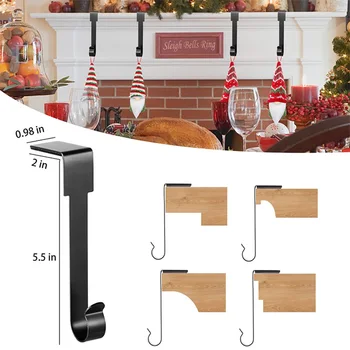 Metal Christmas Stocking Cabides Sólida Estrutura de Economia de Espaço para Festa Decoração