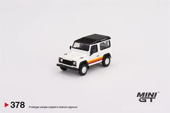 MINI GT 1:64 Land Rover Defender 90 Vagão Branco Fundido Modelo de Carro de Coleção Miniatura