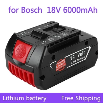 Nova Bateria 18V 6.0 Ah para Bosch berbequim 18V 6000mAh bateria Recarregável Li-ion Bateria BAT609, BAT609G, BAT618, BAT618G, BAT614