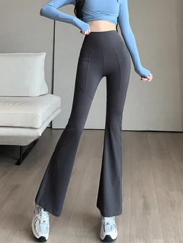 Novo Outono Casual Calças Para Mulheres Coreano Moda Cintura Alta Esporte Calças Slim Outwear Leggings Feminina Doce Bodycon Calças 2023