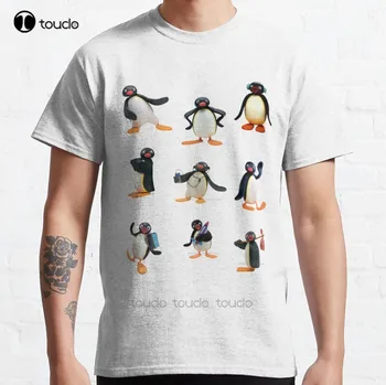 Novo Pingu Humor Clássica T-Shirt De Algodão Dos Homens T-Shirt Personalizada Aldult Adolescente Unissex Digital De Impressão De Camisetas Personalizadas Presente Camiseta