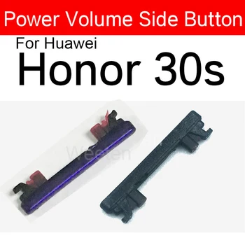 O Volume e a Potência Botões Laterais Para o Huawei Honor 30S ligar Desligar Volume de Energia Teclas Laterais Para Honra 30s Mudar de Peças de Reposição 