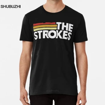 os traços de merch camiseta the strokes a banda de música de música rock assassino lento a passar de moda de t-shirt dos homens do algodão marca teeshirt