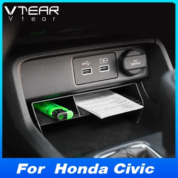 Para 11 Honda Civic Fe 2022 2023 Acessórios de Carro do Centro de Console de Armazenamento de Caixa de Bandeja do Organizer do Console Interior do Carro do Produto