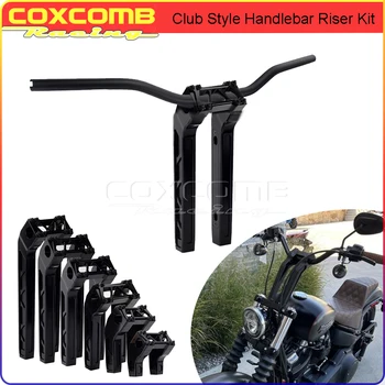 Para Harley Sportster Softail Dyna Bobber Scrambler Café Racer 38mm 1-1/2 pol. Guiador & Riser Kit De Barra Do Punho Risers Modificado