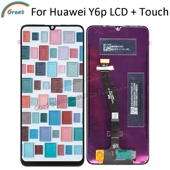 Para Huawei Y6P 2020 LCD MED-LX9 MED-LX9N Apresentar Com Moldura de Painel de Toque Digitador da Tela Para Honra 9A Huawei Desfrutar de 10e LCD