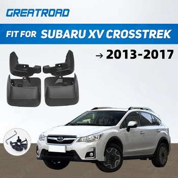 Para Subaru XV Crosstrek 2013-2017 Conjunto Moldado Carro Mud Flaps Mudflaps resguardo de Lama Aba pára-lamas Fender Frontal Traseira Estilo