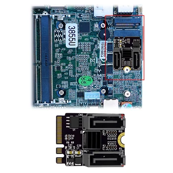 PCI-E3.0 M. 2 SATA3.0 Cartão de Expansão de CHAVE+E wi-FI M2 SATA Para Converter o Disco Rígido Adaptador de Cartão de JMB582 para PC, Servidores Wins/Linux