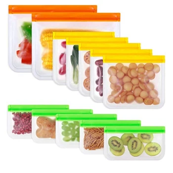 Reutilizáveis, Armazenamento de Sacos de embalagem de 12 Estanque Congelador em Sacos de BPA Free Reutilizáveis e Sacos para congelamento de alimentos Para Viagens