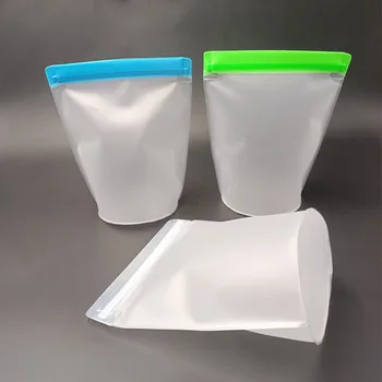 Reutilizáveis Rodada Fosco PEVA, Fresco, mantendo Saco Casa Frigorífico Embalagem de Alimentos a Vácuo Food-grade de Plástico Selado Sacos com Zíper