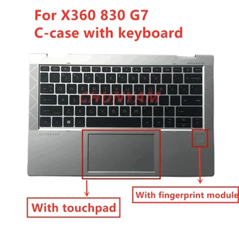 Tampa do Teclado PARA HP X360 830 G7 Laptop Notebook C-case com teclado Com Touchpad e de impressão digital módulo