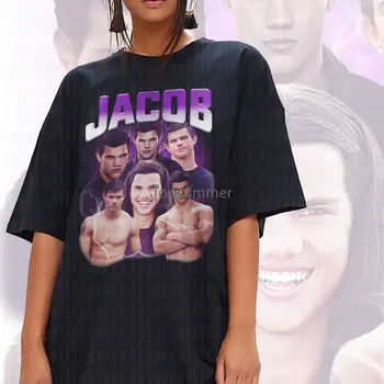 Vintage Resposta De Jacob (Taylor Lautner T-Shirt Crepúsculo T-Shirt Jacob Black Homenagem T-Shirt