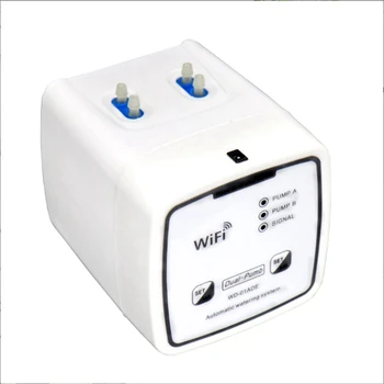 Wi-FI Dual Controlador da Bomba de Água Automática de Irrigação por Gotejamento, Sistema de Rega Kit Móvel de Controle de APLICATIVO-Duplo, Bomba de 15 Potes