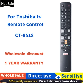 ZF aplica-se ao CT-8518 Controle Remoto para Toshiba LED Smart TV 4k de Reposição de Peças de Reposição