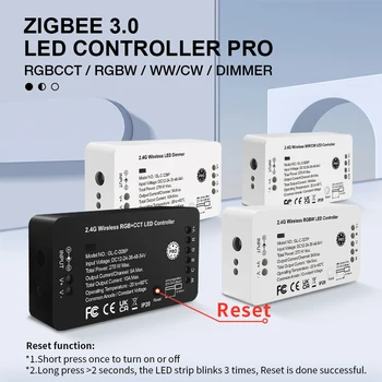 Zigbee 3.0 RGBCCT WWCW de LED RGBW Tira Controlador de Quarto de Iluminação da Cozinha Alexa Voz APLICATIVO Controlador, LED Faixa de Luz OFUSCANTE